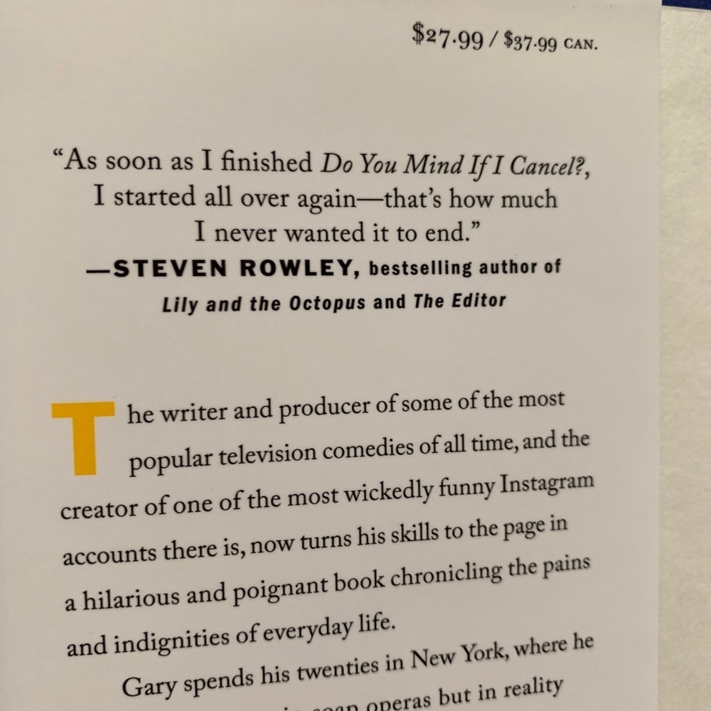 HP🎉GARY JANETTI Signed Hardcover Book “Do You Mind If I Cancel” Memoir - Picture 4 of 7
